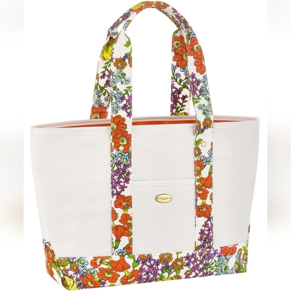 Coach Floral Canvas Tote Bag